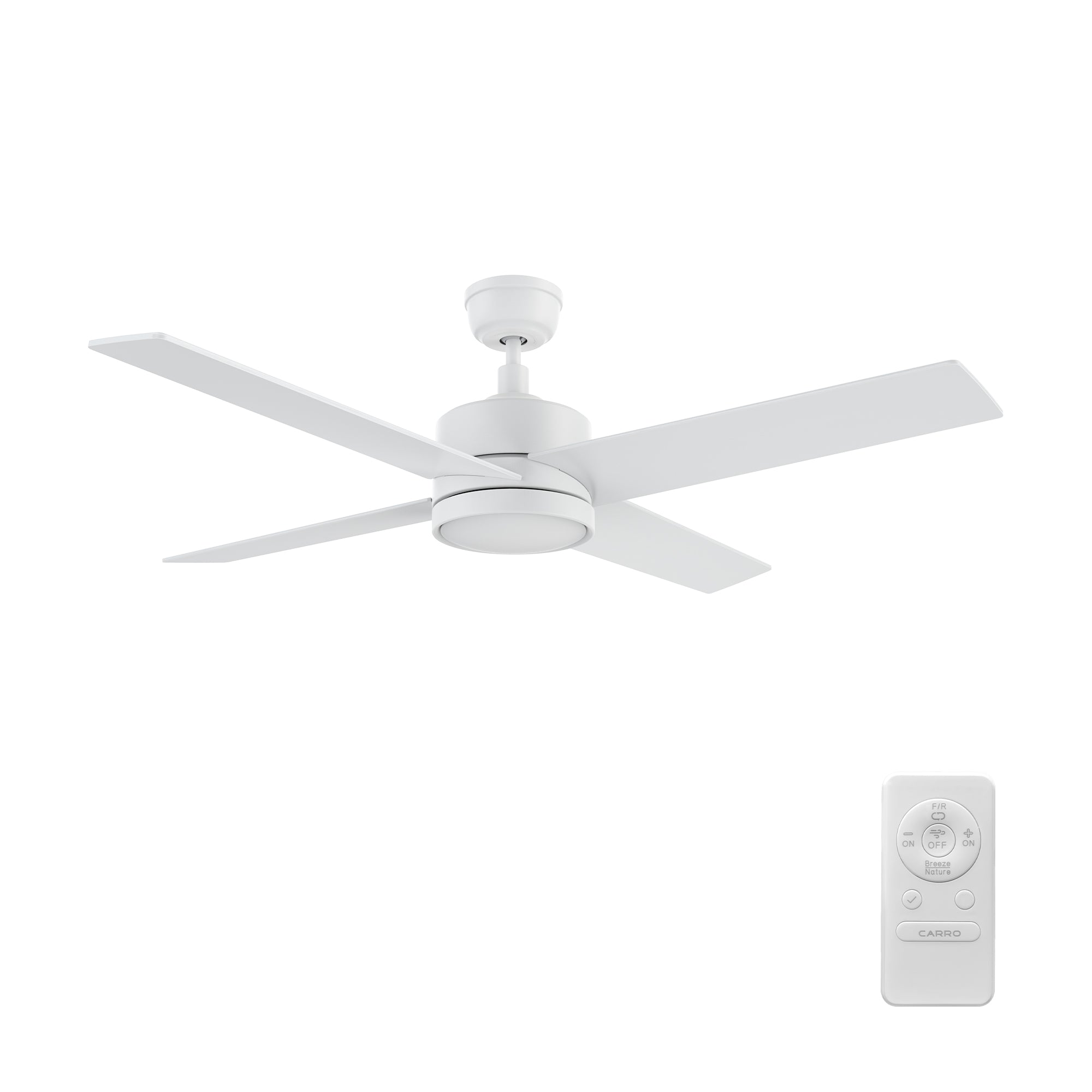 SANTANA 52 inch 4-Blade No Light Ceiling Fan with LED Light & Remote
