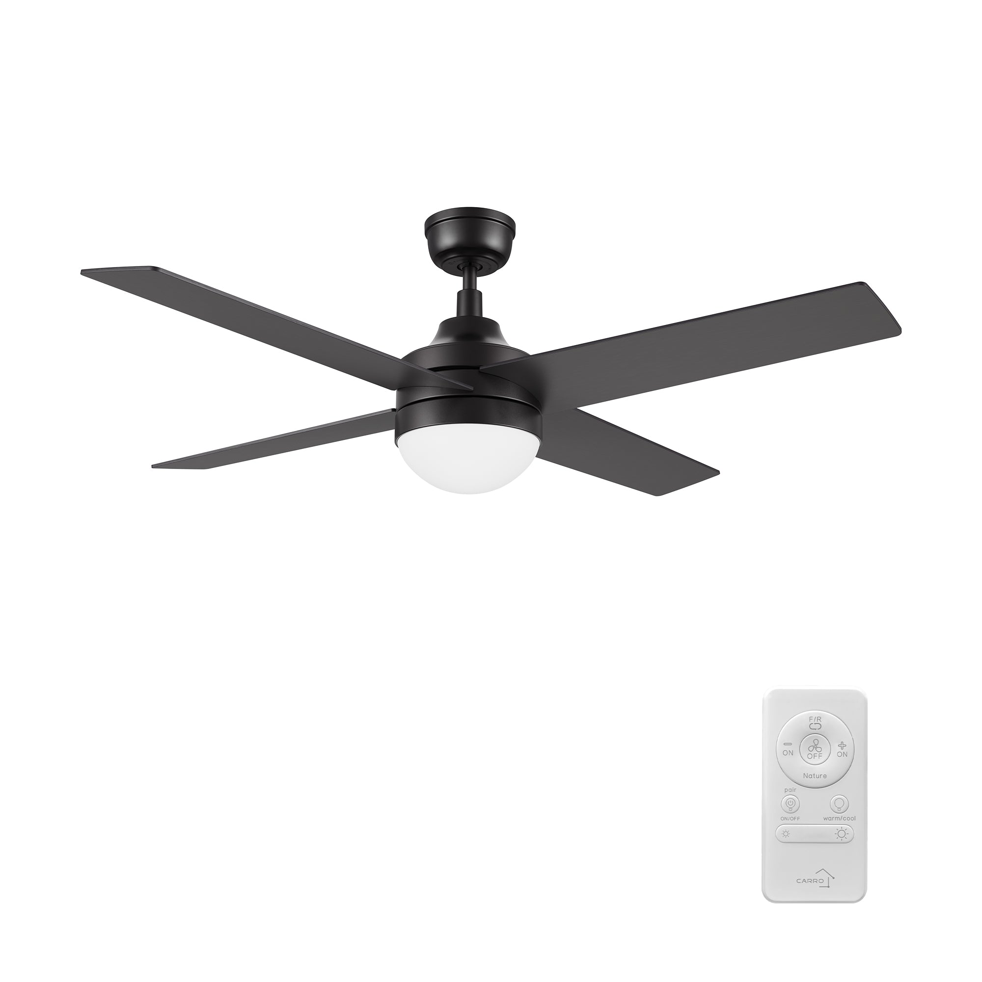 KIMBALL 52 inch 4-Blade Ceiling Fan with LED Light & Remote