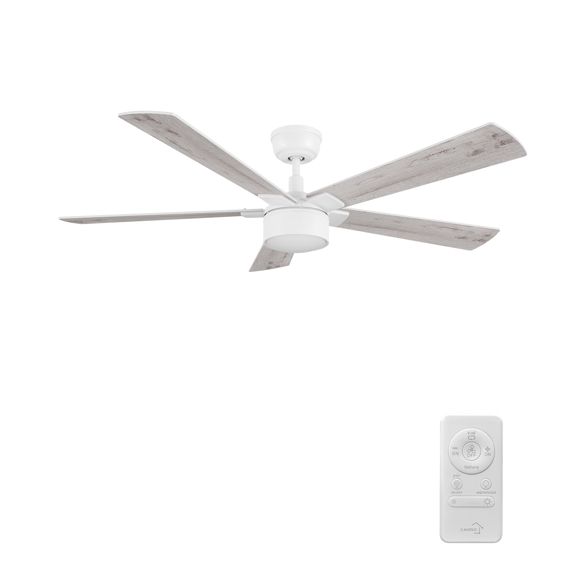 STOCKTON 52 inch 5-Blade Ceiling Fan with LED Light & Remote