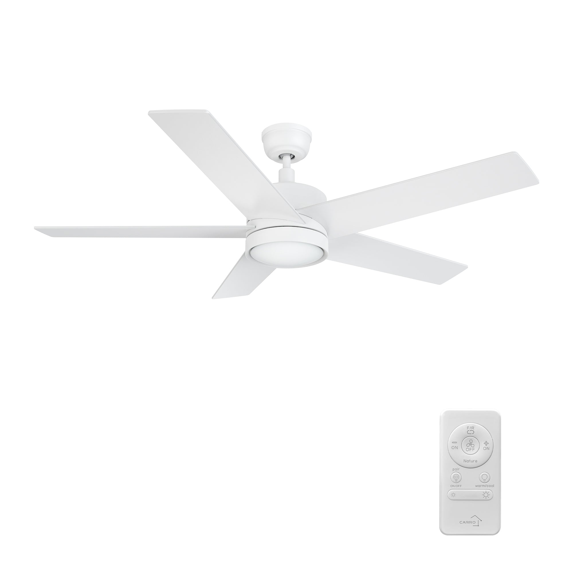 SANTANA 52 inch 5-Blade Ceiling Fan with LED Light & Remote
