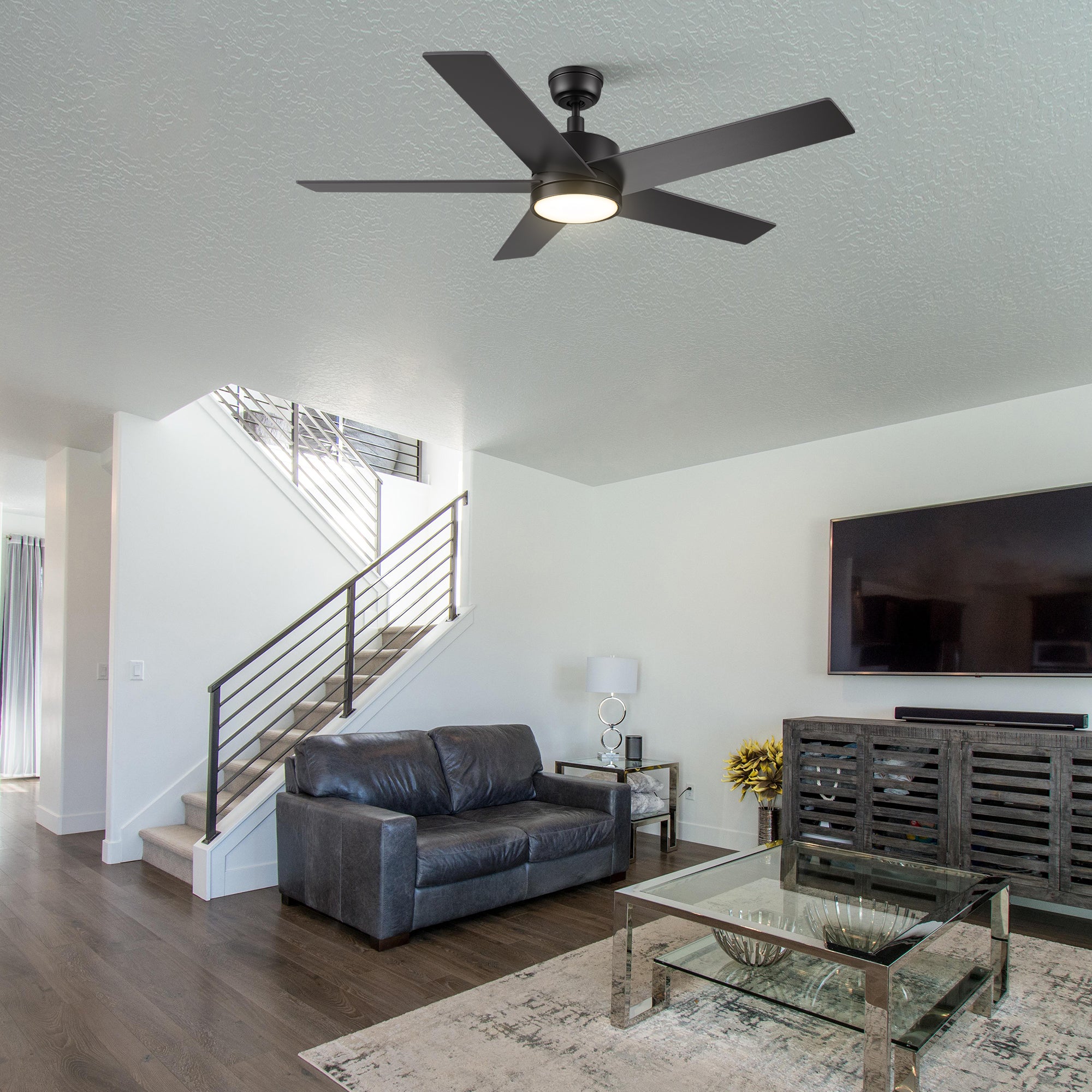 SANTANA 52 inch 5-Blade Ceiling Fan with LED Light & Remote