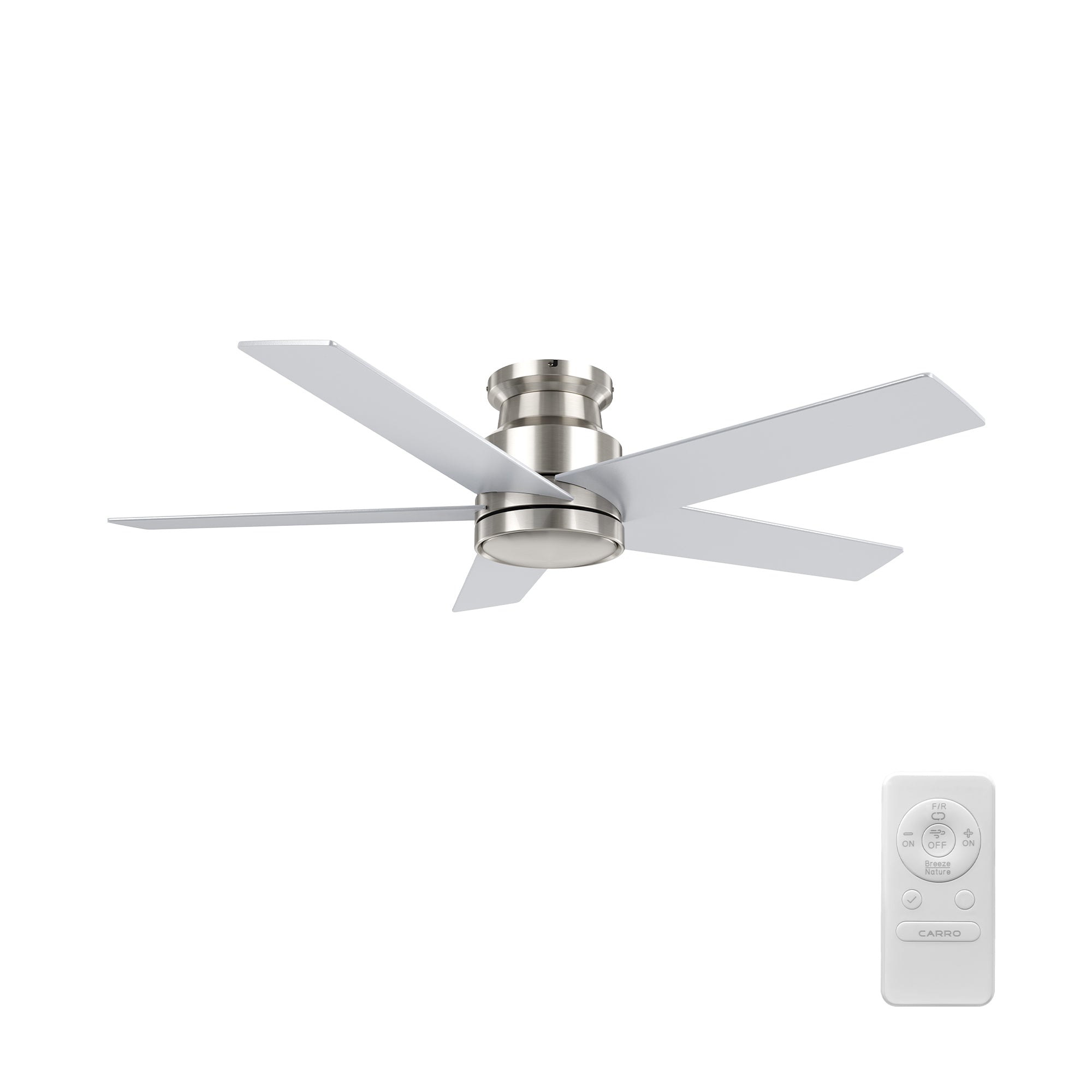 SANTANA 52 inch 5-Blade Flush Mount No Light Ceiling Fan Remote