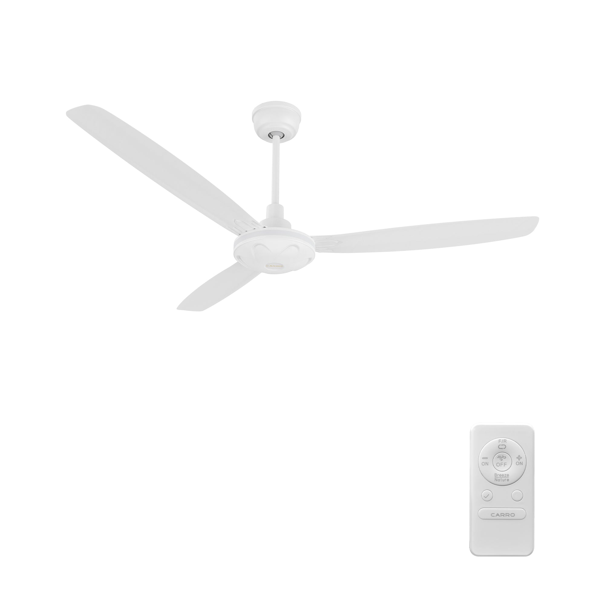 OBERON 56 inch 3-Blade No Light Ceiling Fan with Remote-Z4
