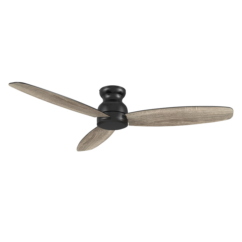 Stanley 60 inch 3-Blade Ceiling Fan with Remote Control - Black/Walnut & Wooden (Reversible Blades) (No Light)