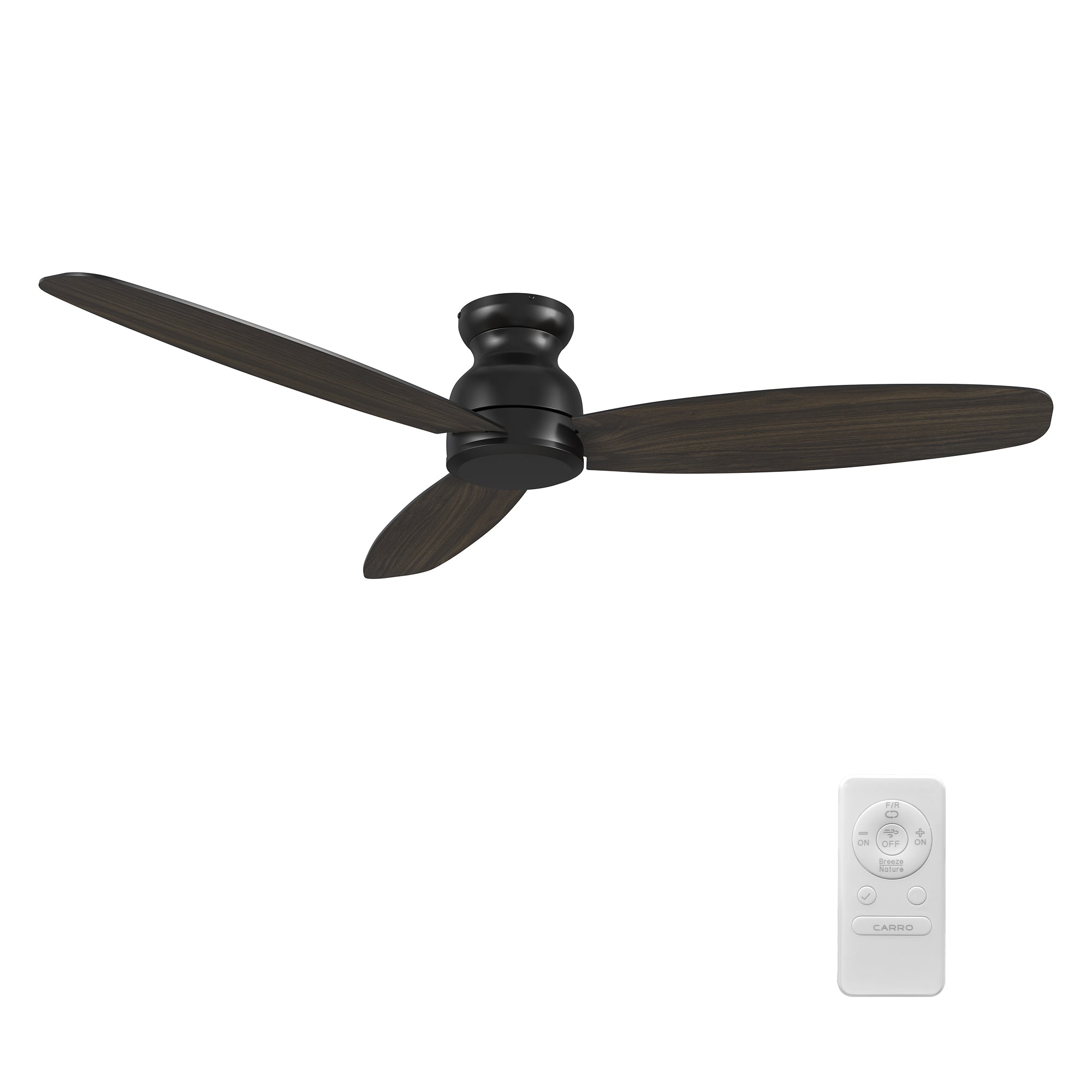 STANLEY 60 inch 3-Blade Flush Mount No Light Ceiling Fan with Remote