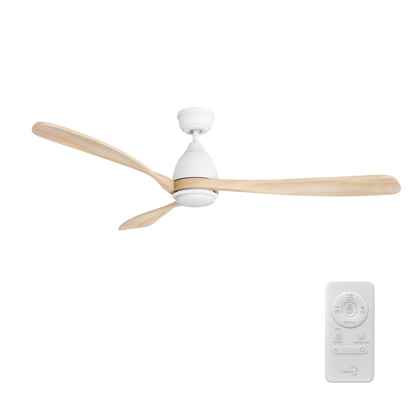 VIENNA 60 inch 3-Blade Ceiling Fan with Remote Control- (Solid Wood Blades)