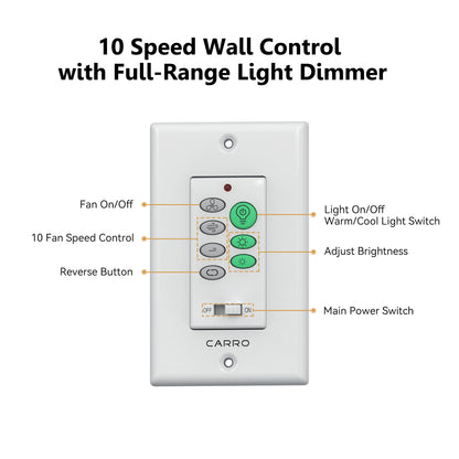 SANTANA 52 inch 3-Blade Ceiling Fan with Wall Control