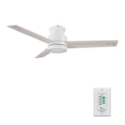 SANTANA 52 inch 3-Blade Flush Mount Ceiling Fan with LED light & Wall Control