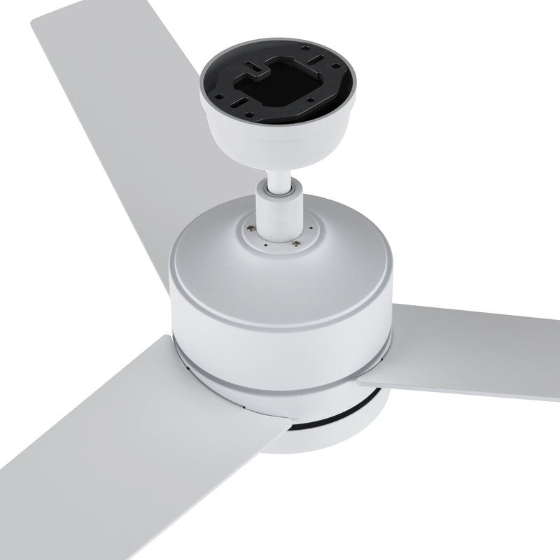 ROSHI 52 inch 3-Blade Ceiling Fan with Wall Control - White/Birchwood (Reversible Blades)