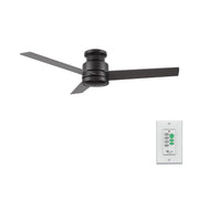 SANTANA 52 inch 3-Blade Flush Mount No Light Ceiling Fan with Wall Control