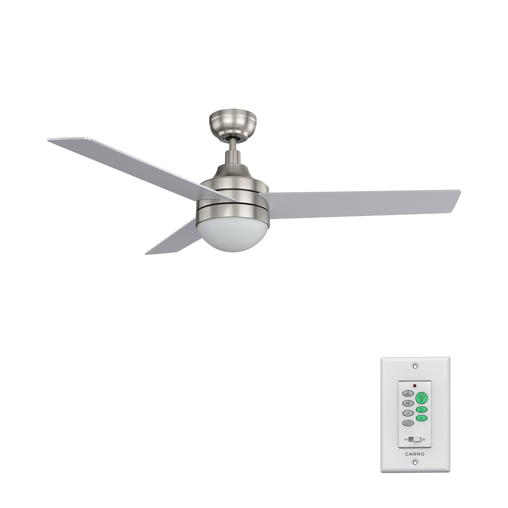 KIMBALL 52 inch 3-Blade Ceiling Fan with LED Light & Wall Control