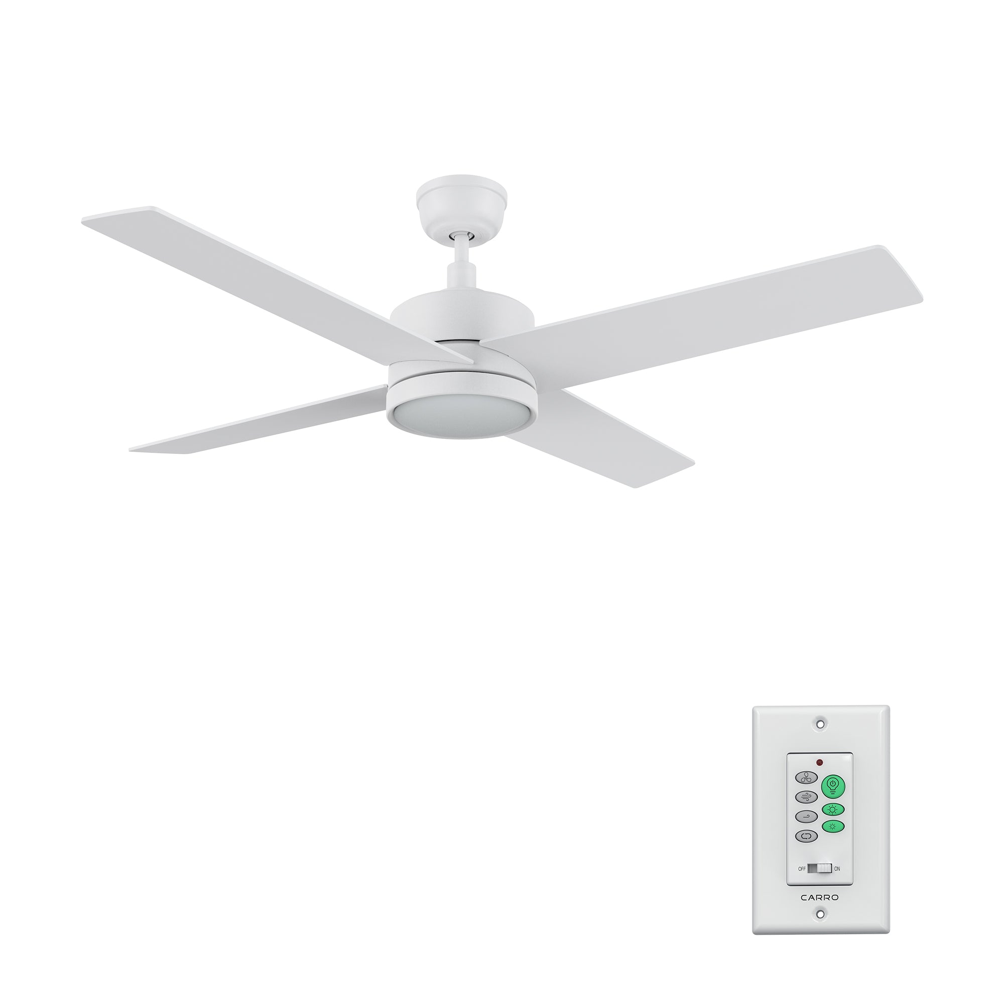 SANTANA 52 inch 4-Blade Ceiling Fan with LED Light & Wall Control