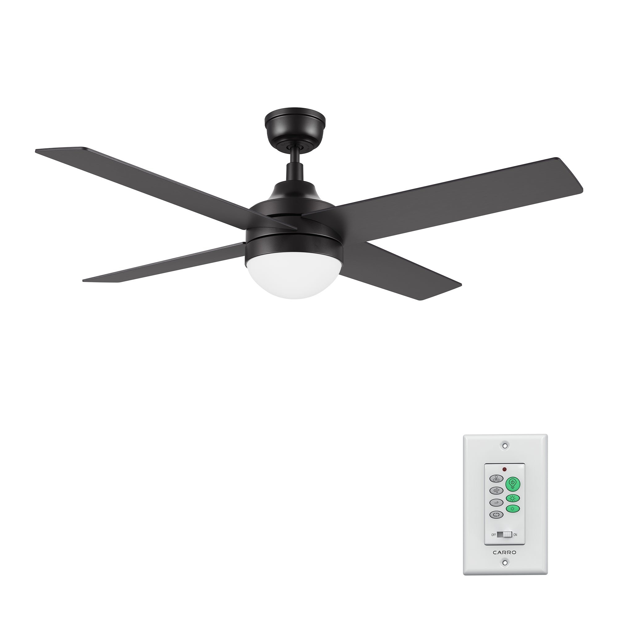 KIMBALL 52 inch 4-Blade Ceiling Fan with LED Light & Wall Control