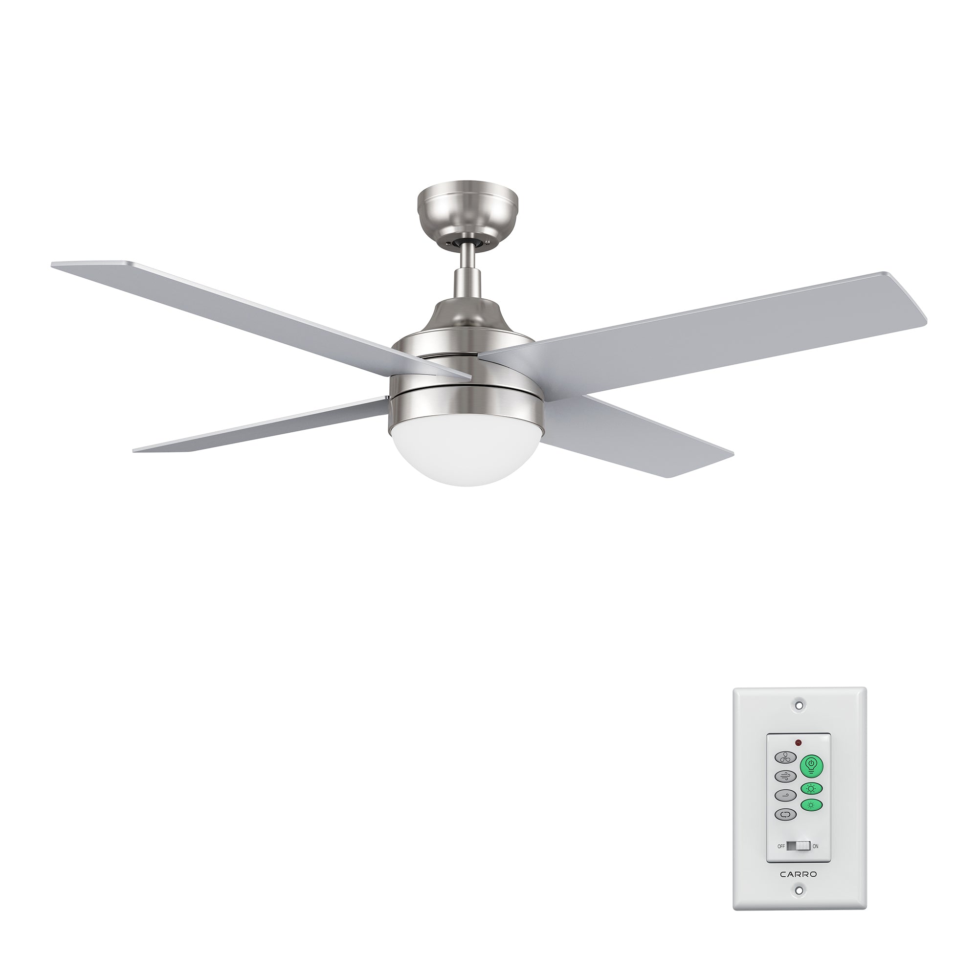 KIMBALL 52 inch 4-Blade Ceiling Fan with LED Light & Wall Control