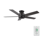 SANTANA 52 inch 5-Blade Flush Mount No Light Ceiling Fan with Wall Control