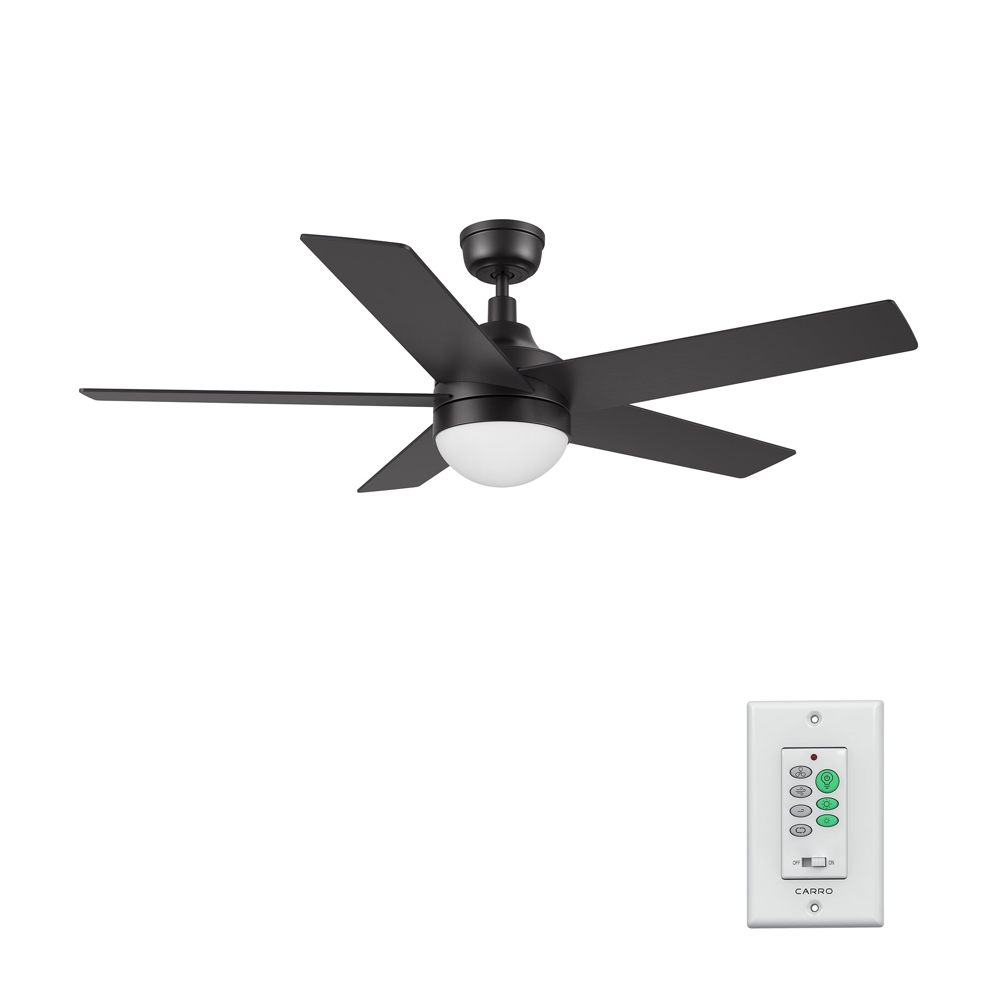 KIMBALL 52 inch 5-Blade Ceiling Fan with LED Light & Wall Control