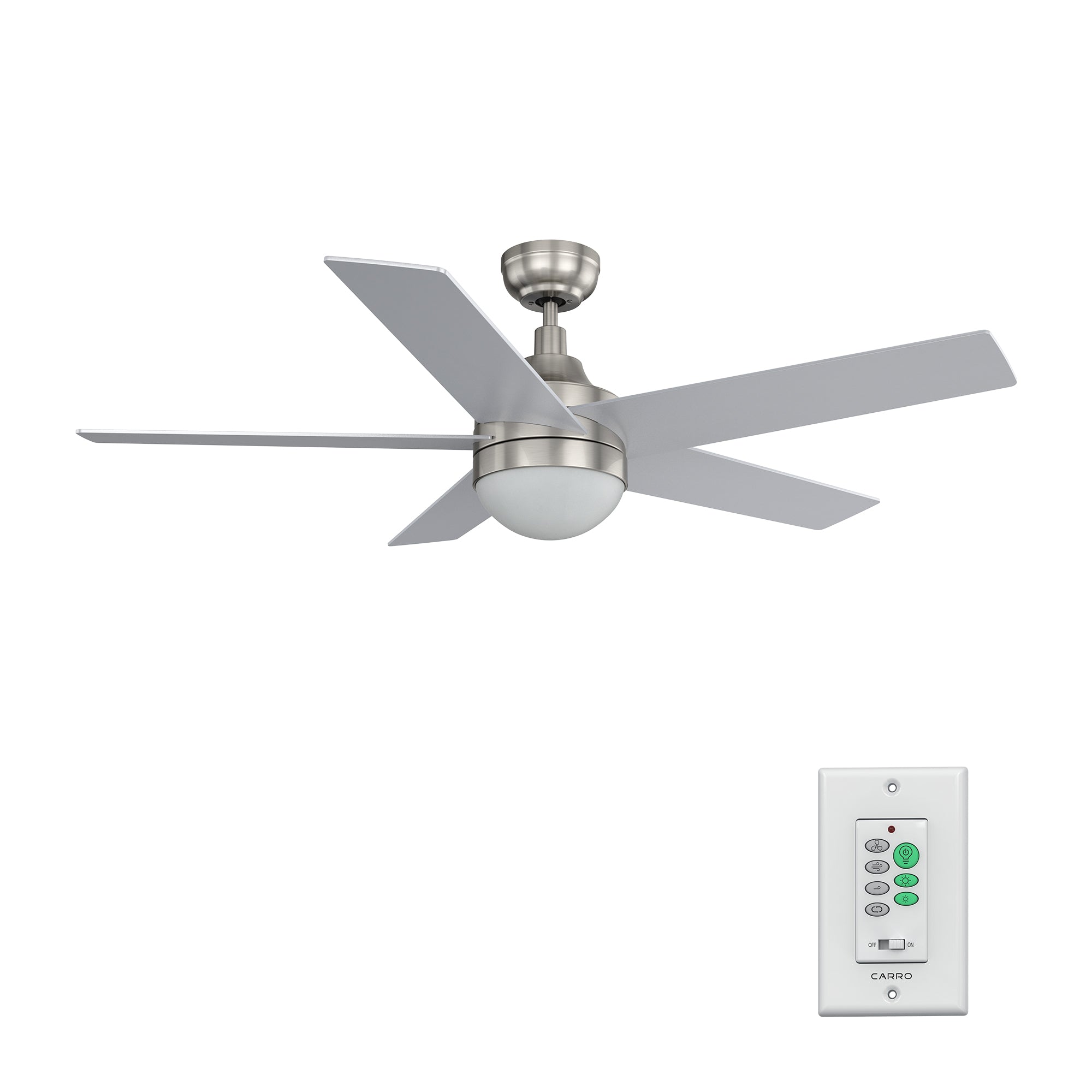 KIMBALL 52 inch 5-Blade Ceiling Fan with LED Light & Wall Control