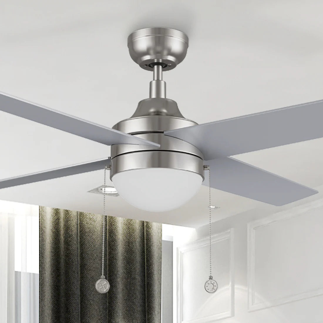 MALTA 52 inch 4-Blade Ceiling Fan with Pull Chain