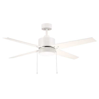 EMPIRE 52 inch 4-Blade Builder Grade Ceiling Fan with Pull Chain - White/Wood