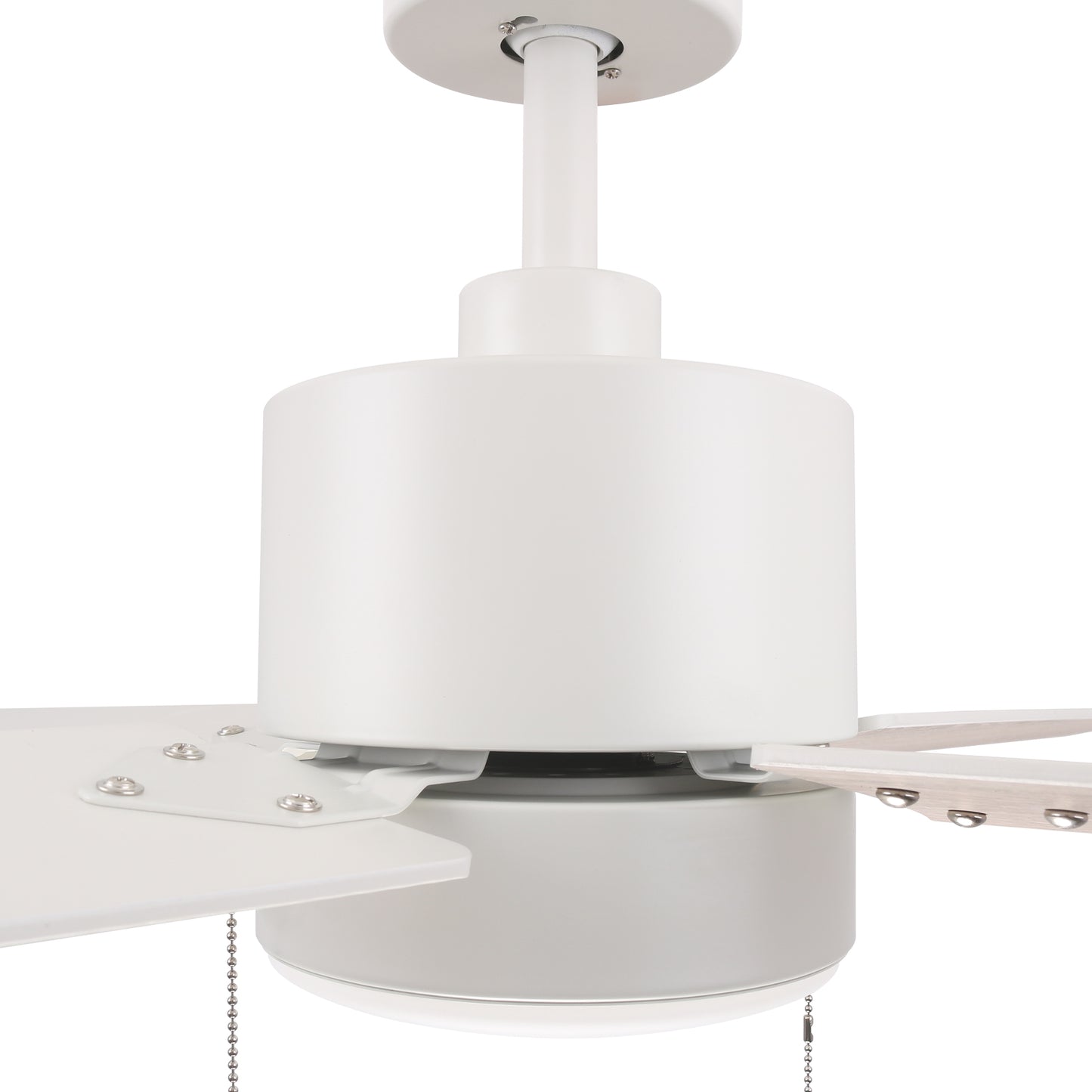 EMPIRE 52 inch 4-Blade Builder Grade Ceiling Fan with Pull Chain - White/Wood