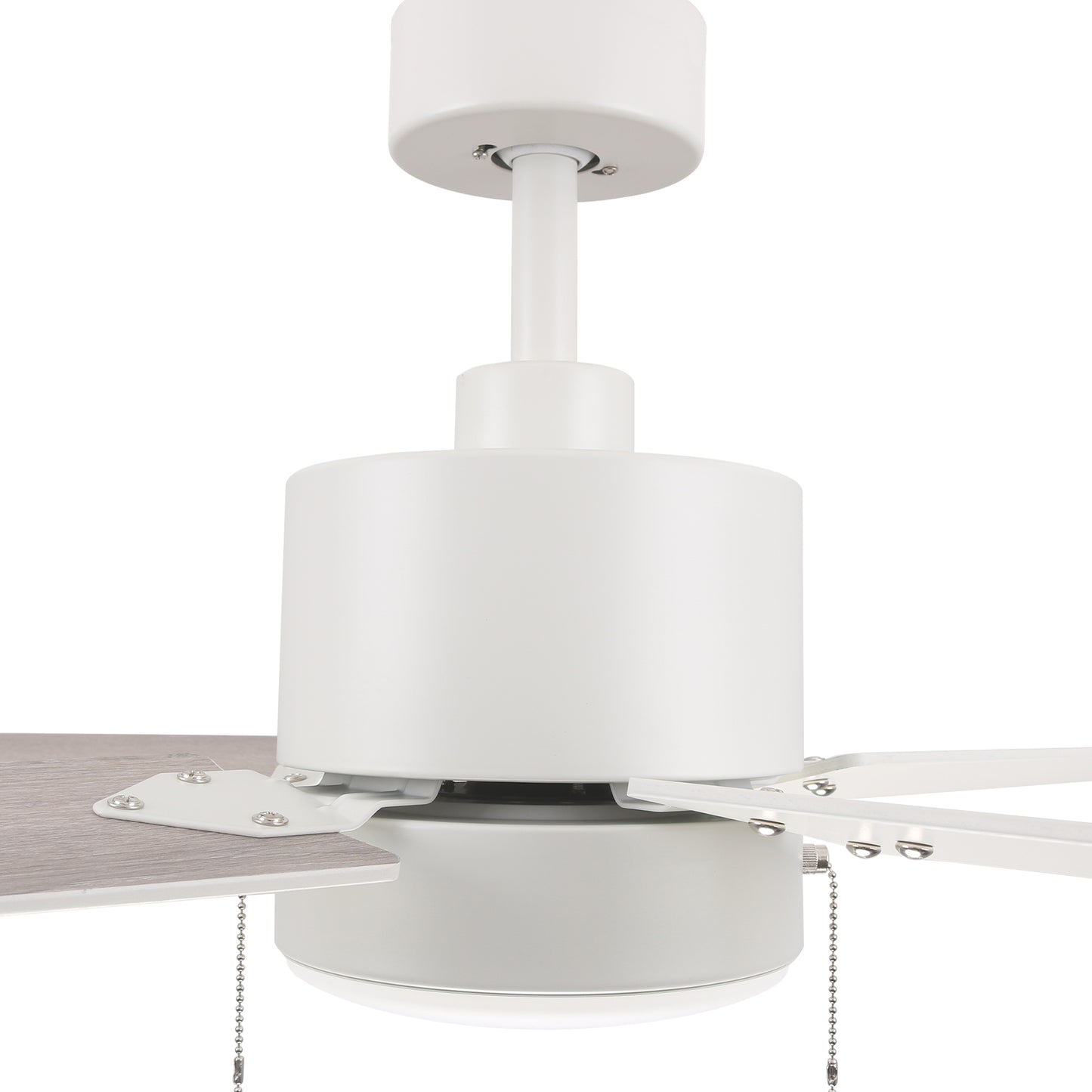 EMPIRE 52 inch 4-Blade Builder Grade Ceiling Fan with Pull Chain - White/Wood