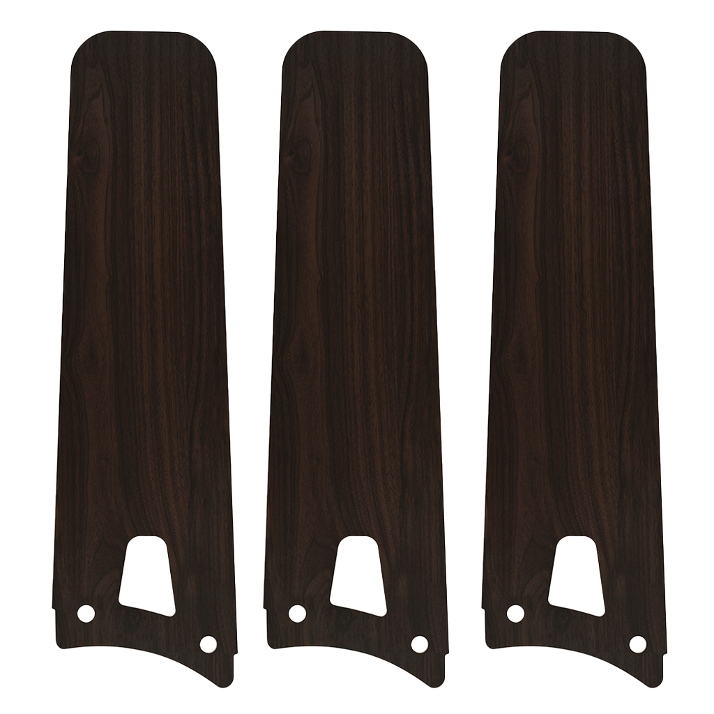 HOFFEN 56 Inch (3-Blade) Replacement Blades - Black/Dark Wood Pattern