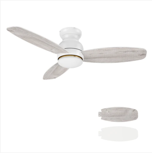 HONITON 60 inch 3-Blade Flush Mount Ceiling Fan - Replacement Fan Blade Assembly