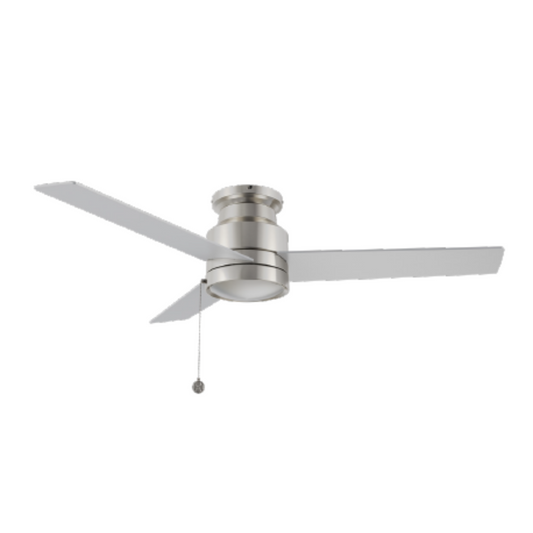 ASCOTT 52 inch 3-Blade Flush Mount Ceiling Fan with Pull Chain - (No Light)