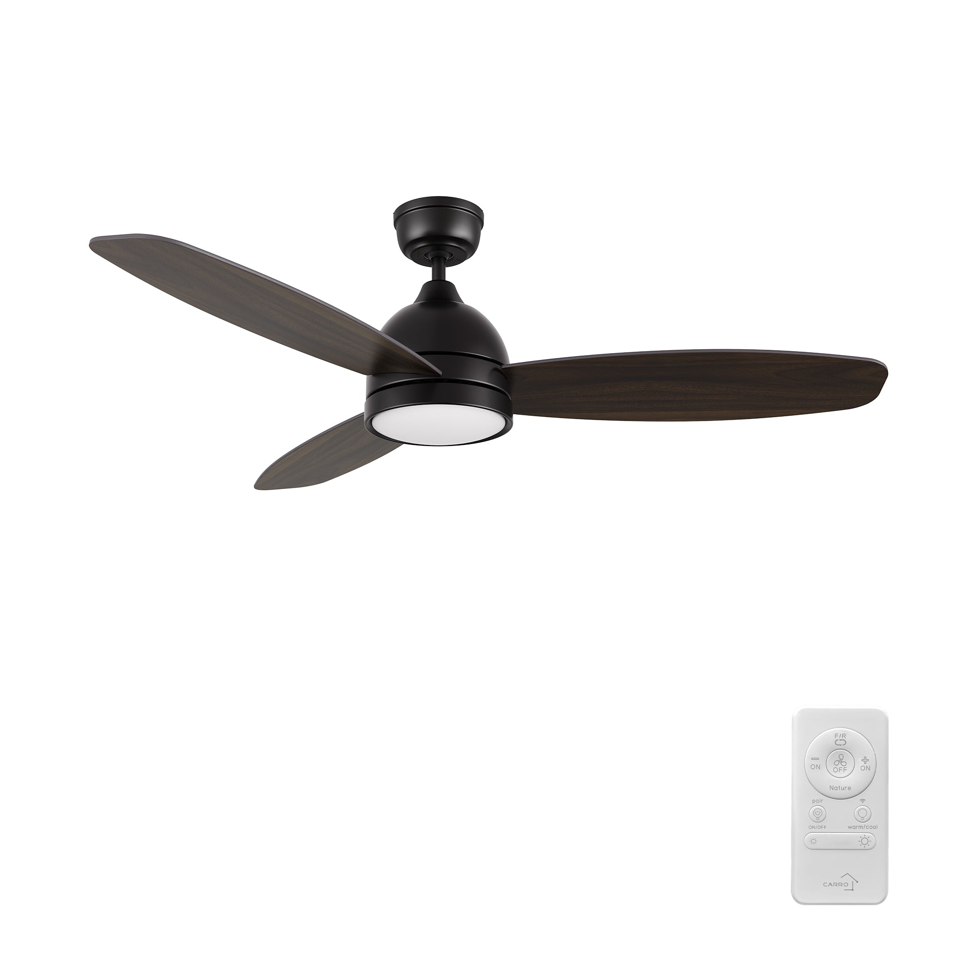 FREMONT 52 inch 3-Blade Smart Ceiling Fan with LED Light & Remote