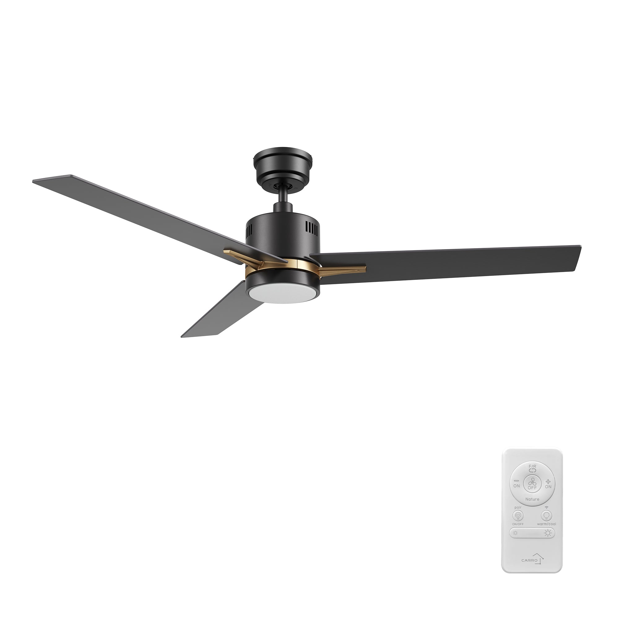 MONTGOMERY 52 inch 3-Blade Smart Ceiling Fan with LED Light & Remote