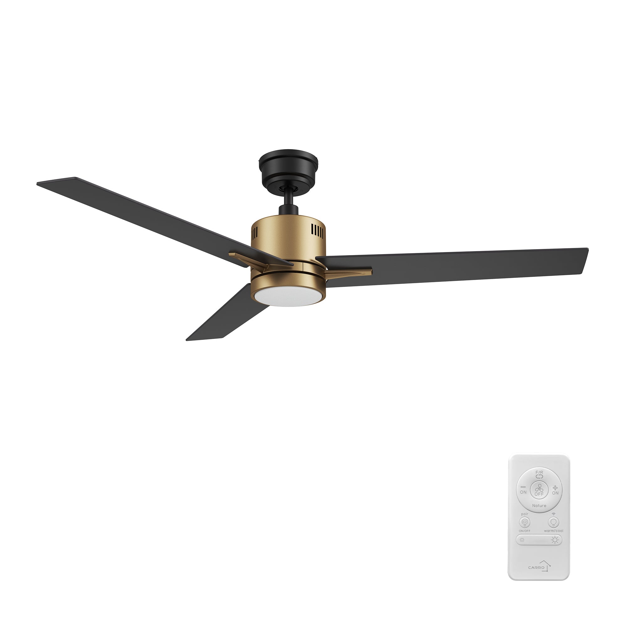 MONTGOMERY 52 inch 3-Blade Smart Ceiling Fan with LED Light & Remote