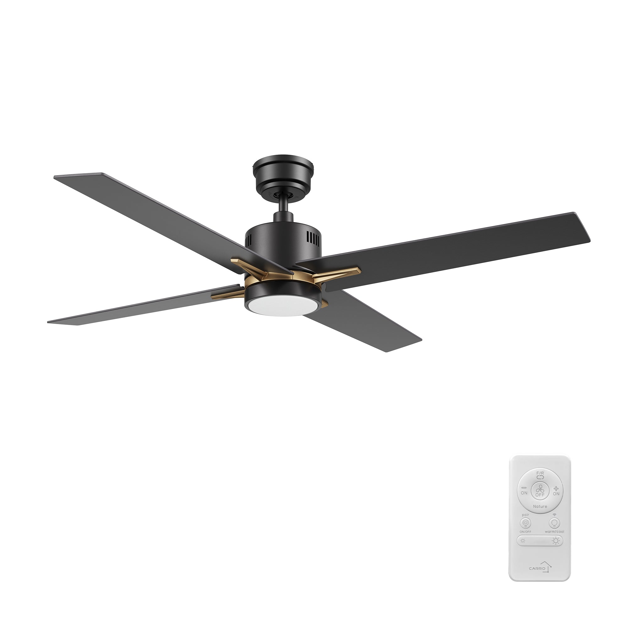 MONTGOMERY 52 inch 4-Blade Smart Ceiling Fan with LED Light & Remote