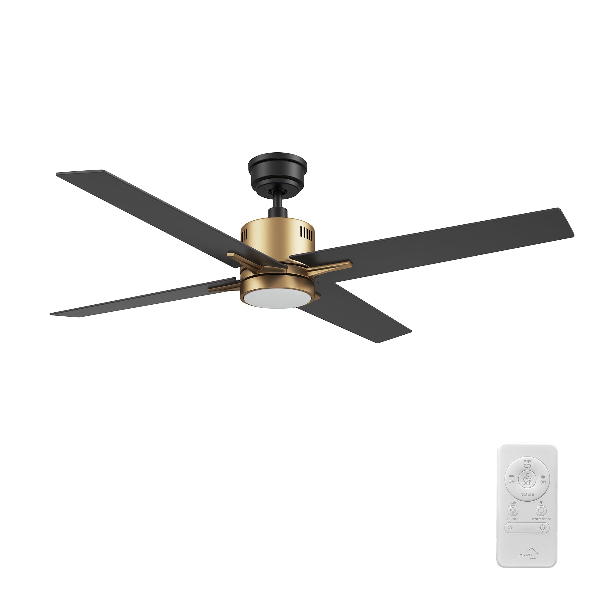 MONTGOMERY 52 inch 4-Blade Smart Ceiling Fan with LED Light & Remote