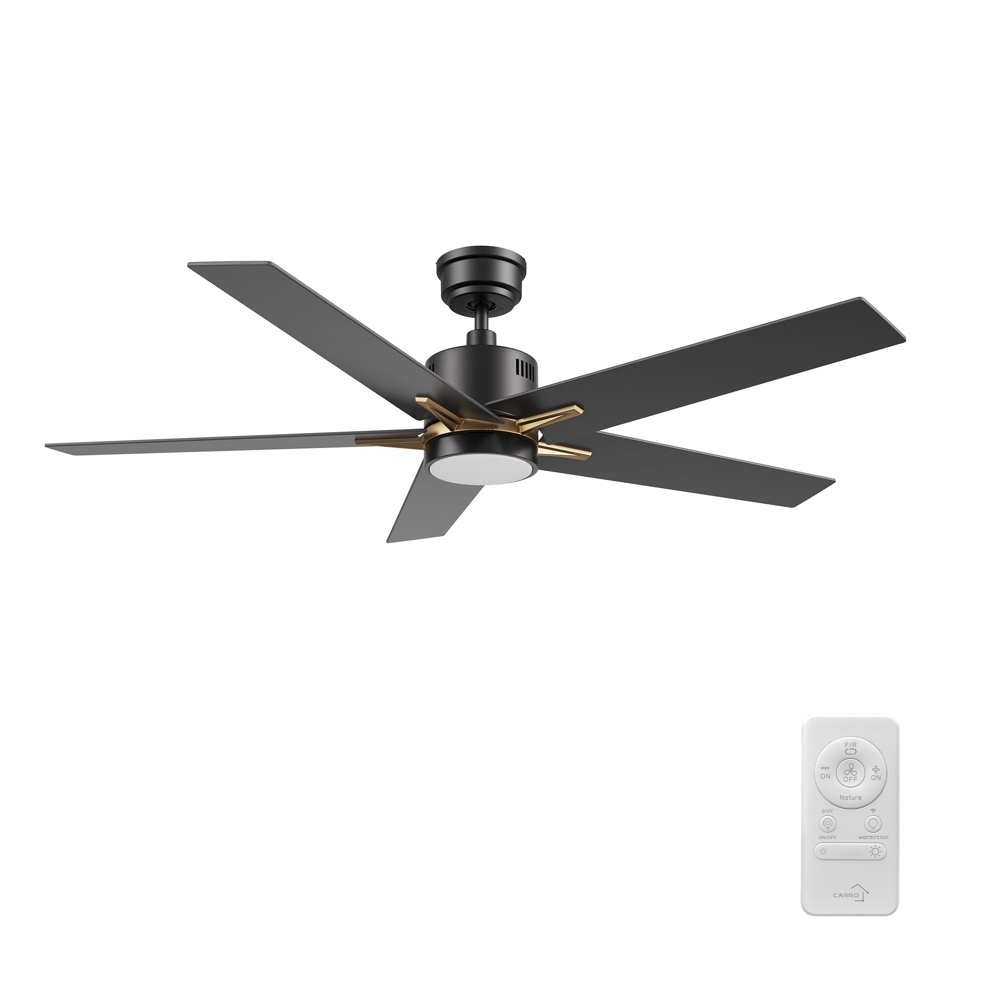 MONTGOMERY 52 inch 5-Blade Smart Ceiling Fan with LED Light & Remote