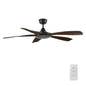 SALEM 52 inch 5-Blade Smart Ceiling Fan with LED Light Kit & Remote Control- Black/Rosewood