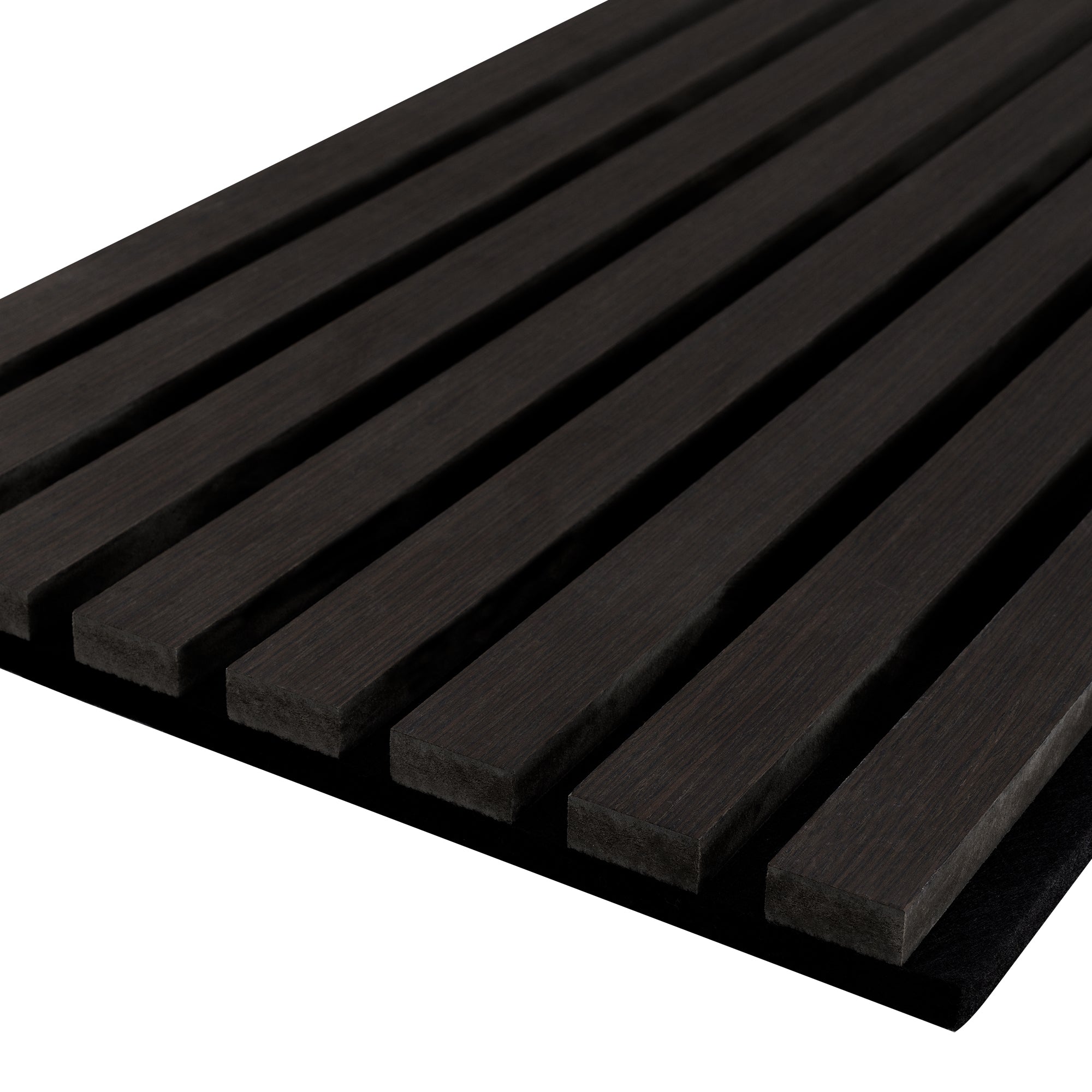 Acoustic Slat Wood Wall Panel - Smoked Oak & Black Felt