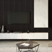 Acoustic Slat Wood Wall Panel - Smoked Oak & Black Felt