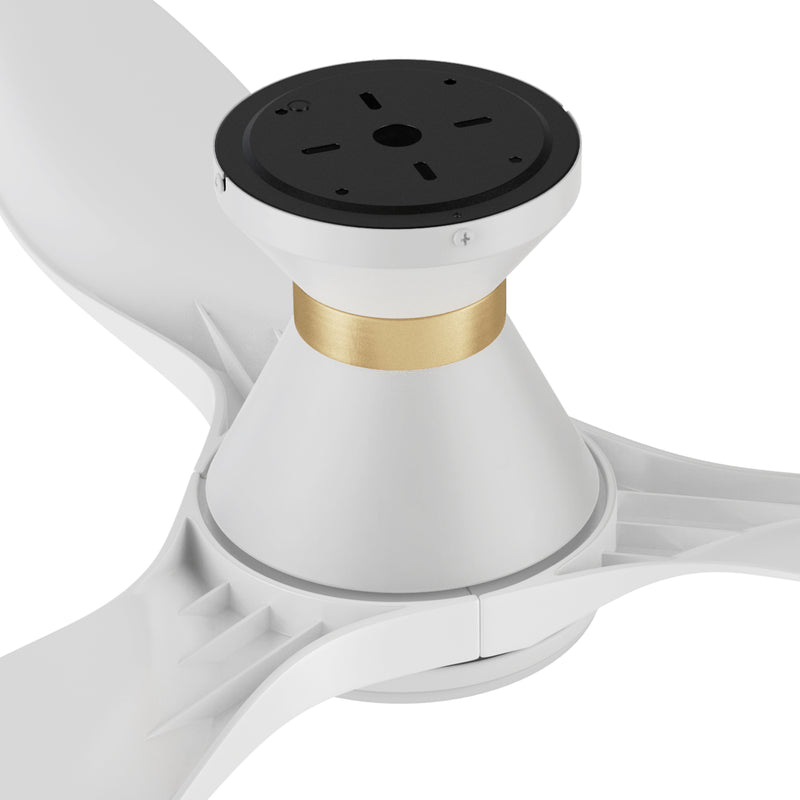 Merton 52 inch 3-Blade Smart Ceiling Fan with LED Light & Remote Control - White