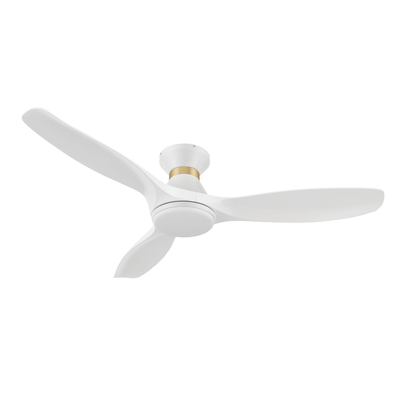 Merton 52 inch 3-Blade Smart Ceiling Fan with LED Light & Remote Control - White