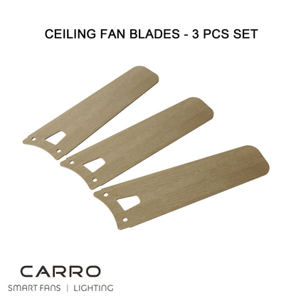 HOFFEN 52 inch (3-Blade) Replacement Blades  - White/Light Wood Pattern