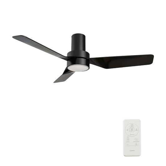 Varden 44 inch 3-Blade Ceiling Fan with LED Light Kit & Remote Control - Black