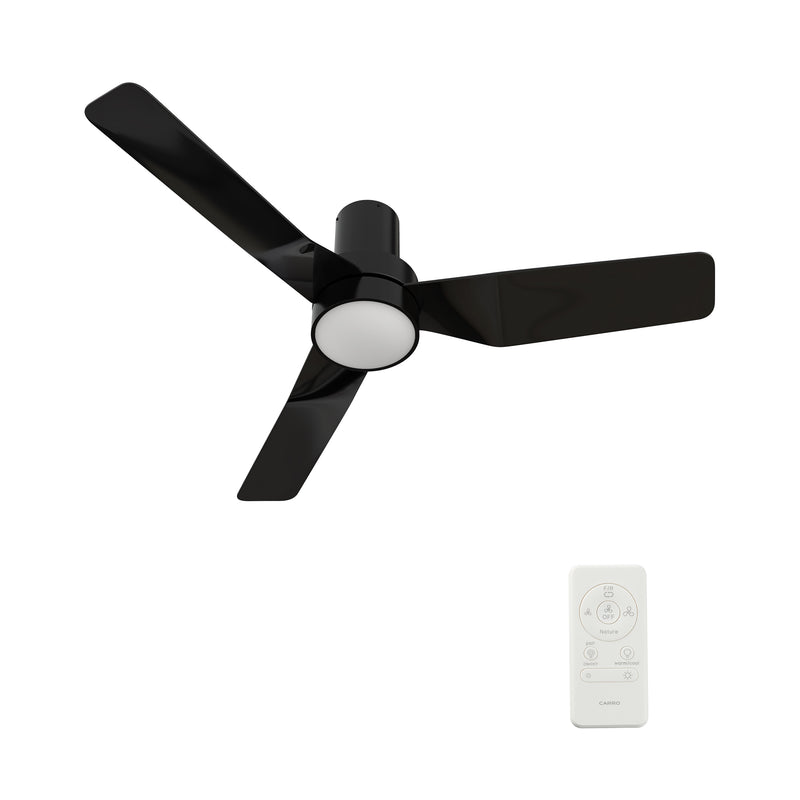 Varden 44 inch 3-Blade Ceiling Fan with LED Light Kit & Remote Control - Black