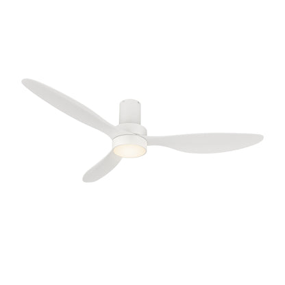 Zephyr 52 inch 3-Blade Ceiling Fan with LED Light Kit & Remote Control - White