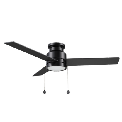 ASCOTT 52 inch 3-Blade Flush Mount Ceiling Fan with Pull Chain