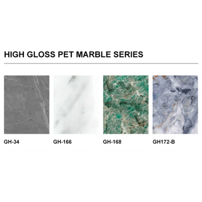 Carbon Crystal Decorative Wall Panels - High Gloss PET Marble Series