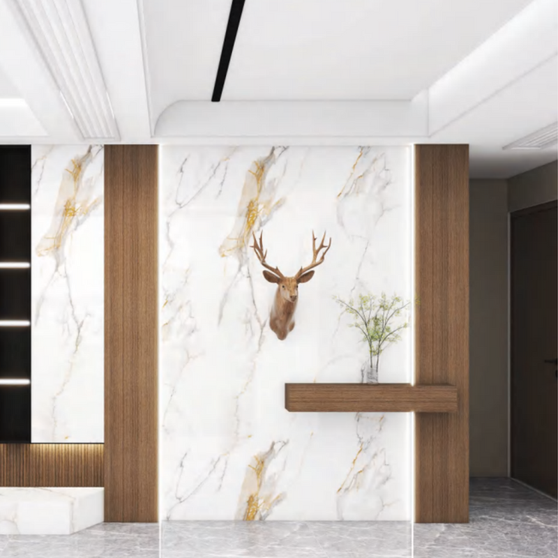 Carbon Crystal Decorative Wall Panels - High Gloss PET Marble Series