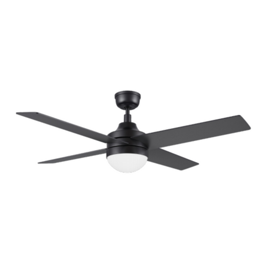 NOVAC 52 inch 4-Blade Ceiling Fan with Wall Control - Black