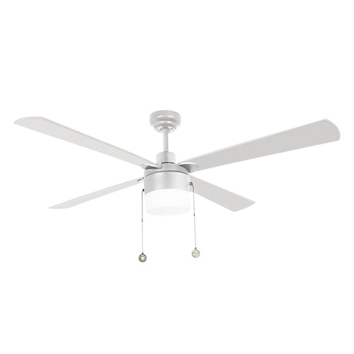AMALFI 52 inch 4-Blade Ceiling Fan with Pull Chain -White/White