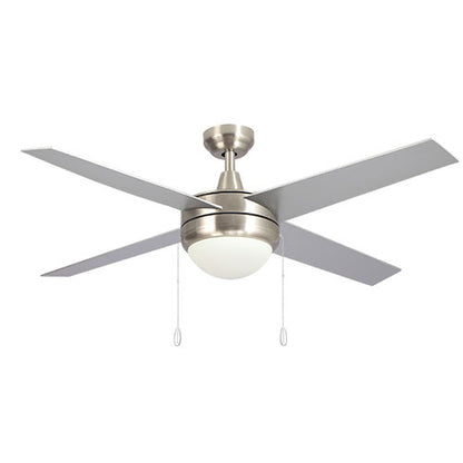 EVERETT 48 inch 4-Blade Ceiling Fan with Pull Chain-Brushed Nickel/Silver