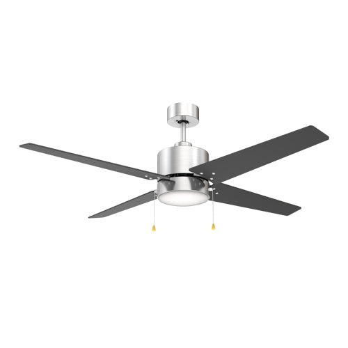EMPIRE 52 inch 4-Blade Ceiling Fan with Pull Chain - Brushed Nickel/Silver